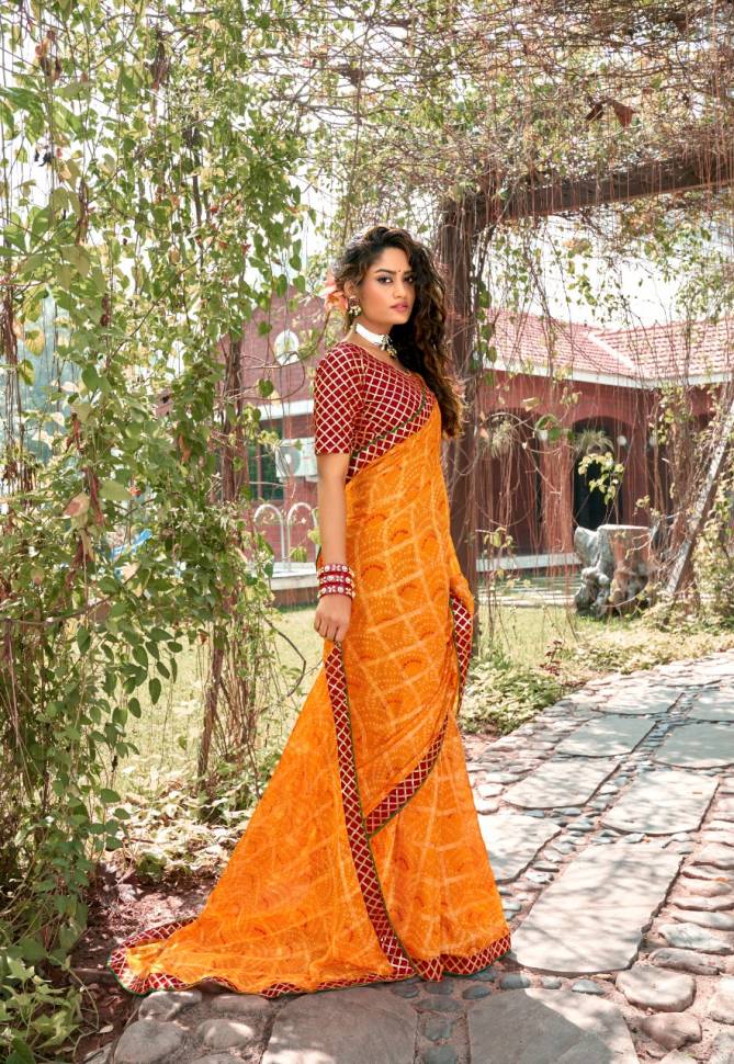 Kasvi Vaishnavi New Stylish Festive Wear Chiffon Designer Saree Collection